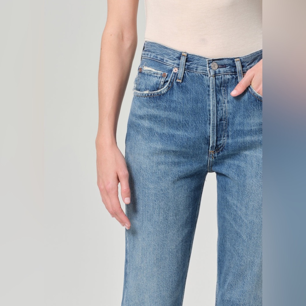 RILEY HIGH RISE STRAIGHT CROP FREQUENCY 29 Worn Once! - Picture 4 of 12
